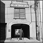 Harriet Crowder: Man Standing at Bethel Square, Lion Street, Brecon, Wales (William S. Burroughs)