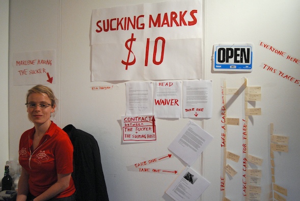 Marlene Haring: Sucking Marks $10